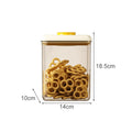 Axyaa Food Storage Box: One-Button Press, Large Capacity, Transparent Container
