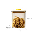 Axyaa Food Storage Box: One-Button Press, Large Capacity, Transparent Container