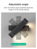Axyaa Rotatable LED Wall Lamp for Modern Home Decor and Lighting
