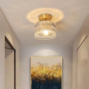 Axyaa LED Ceiling Lamp for Bedroom Living Room Clear Glass Decor Fixtures