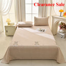 Axyaa Striped Cotton Bed Sheet Set - Breathable & Soft Mat - Thickened & Printed