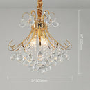 Axyaa Golden Cognac Crystal Chandelier - Luxury European Design for Hotel Bedroom - LED Pendant Lamp