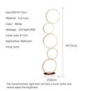 Axyaa Modern 5-Ring LED Floor Lamp for Living Room, Bedroom Ambient Lighting