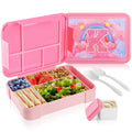 Axyaa Pink Bento Lunch Box for Girls with 6 Compartments - BPA-Free & Microwave-Safe