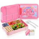 Axyaa Pink Bento Lunch Box for Girls with 6 Compartments - BPA-Free & Microwave-Safe