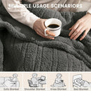 Axyaa Electric Blanket Throw: Fast Heating, Double Sided Sherpa, 10 Heating Levels