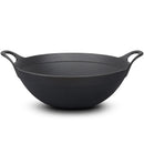 Axya 40cm Cast Iron Double Ear Stir Fryer Wok - Old Style Deep Pot