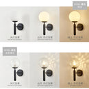 Axyaa Gold Glass Ball Wall Lamp: Modern Decor Sconce for Dining Room, Bathroom, Bedroom