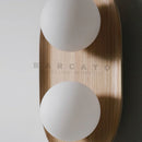 Axyaa Walnut Wood Wall Sconce Light for Living Room, Bedroom, Study - Modern Nordic Design