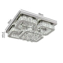 Axyaa Stainless Steel Crystal Ceiling Light - Modern Minimalist, Luxurious High-End Living Room Light