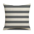 Axyaa Grey Geometric Linen Cushion Cover for Sofa Living Room Decor