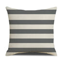 Axyaa Grey Geometric Linen Cushion Cover for Sofa Living Room Decor