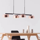 Axyaa Postmodern 4-Head Pendant Light for Dining Bar Office, Modern LED Suspension Lighting