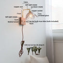 Axyaa Nordic LED Flower Wall Light - Glass Brass Indoor Decor