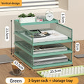 Axyaa Desk Organizer Stackable Tray Set with Pen Holder