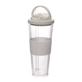 Axyaa Double-Layer Plastic Cup with Straw | Large Capacity | Leak-Proof | Student Friendly