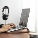 Axyaa Wood Vertical Laptop Stand with Folding Design & Tablet Heat Sink