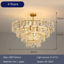 Axyaa Crystal Glass Ceiling Lamp for Cozy French-style Bedroom