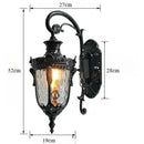 Axyaa Vintage Aluminum Outdoor Wall Lamp for Courtyard, Villa, Balcony, Garden