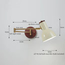 Axyaa Wabi-Sabi Iron LED Wall Lights Swing Arm Vintage Wandlampen