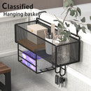 Axyaa Wire Baskets: Versatile Wall Mount Storage for Home, Office, Kitchen, Bathroom, Laundry