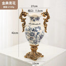 Axyaa Chinese Ceramic Craft Vase: Home Art Flower Arrangement Decoration