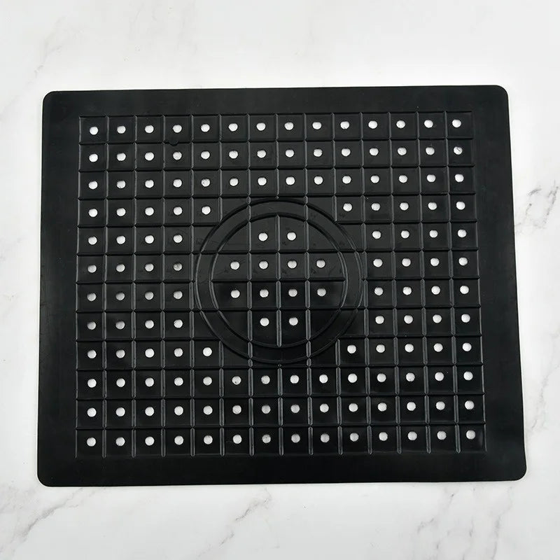 Axyaa Rubber Drain Pad Kitchen Sink Mat Non Slip Heat Insulation Square Rectangle