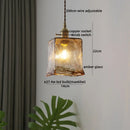 Axyaa Clear Glass LED Pendant Chandelier - Nordic Hanging Lamp for Kitchen, Living Room