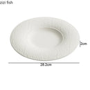 Axyaa Ceramic Dinner Plate Set for Home Kitchen, Solid Color Round Cooking Dishes