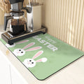 Easter Rabbit Print Kitchen Drying Mat Set by Axyaa