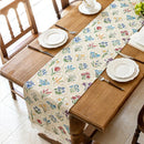 Axyaa Cotton Linen Jacquard Table Runner for Dining Room and Home Decor