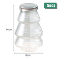 Axyaa Christmas Tree Snowman Sweet Jar: DIY Gift Candy Cookie Snack Chocolate New Year Decoration Box.