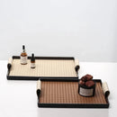 Axya Luxe Beige Leather Jewelry Tray for Home Decor, 30x35 cm