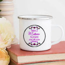 Axyaa Personalized Teacher Mug - Merci Maitresse Enamel Coffee Cup