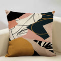 Axyaa Geometric Cushion Cover 45x45cm Linen Pillowcase for Home Bedroom Sofa