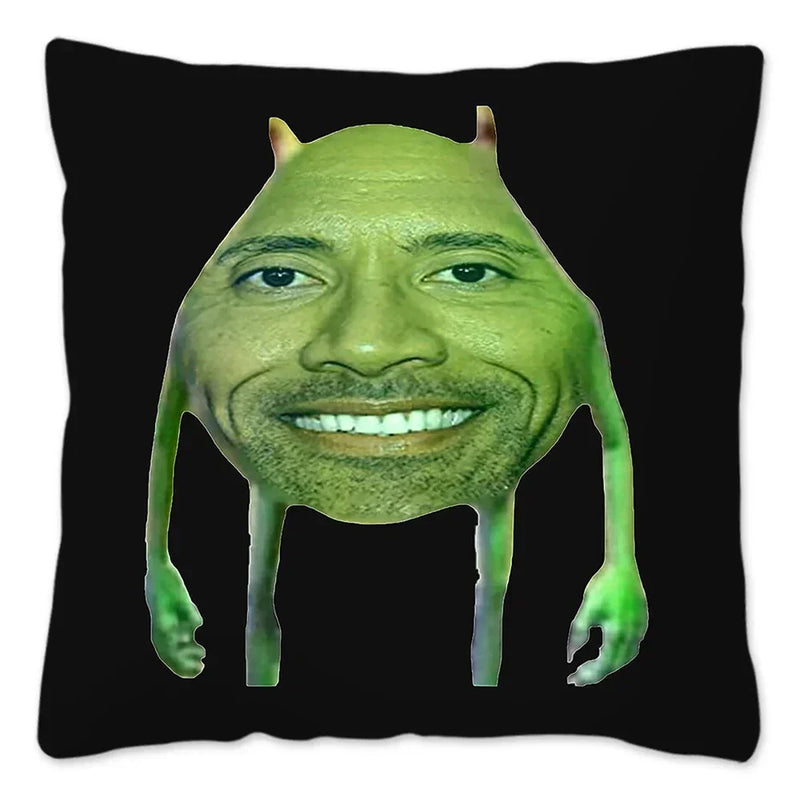 Dwayne Johnson Rock Face Cushion Cover for Sofa by Axyaa - Home Decor Pillowcase