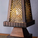 Axyaa Bamboo Woven Table Lamp, Retro Wood Edge, LED, Living Room, Teahouse, Restaurant