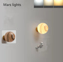 Axyaa Kids Space Planet Astronaut Wall Lamp Glass Ball Modern Bedroom Decor
