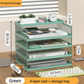 Axyaa Desk Organizer Stackable Tray Set with Pen Holder