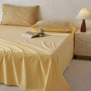 Axyaa Jacquard Washed Single Piece Bed Sheet - Solid Colors