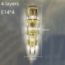 Axyaa Crystal Wall Sconce with E14 Bulb