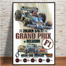 Axyaa Retro Monaco Race Car Wall Art Canvas Painting for Home Decor