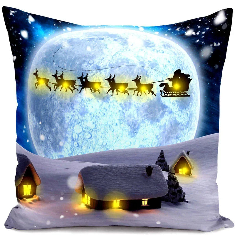 Axyaa Christmas Santa Claus Tree Pillow Case 45x45cm