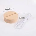 Wooden LED Display Lamp Base for Crystal Resin Art - Axyaa Table Lamp Stand