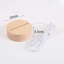 Wooden LED Display Lamp Base for Crystal Resin Art - Axyaa Table Lamp Stand
