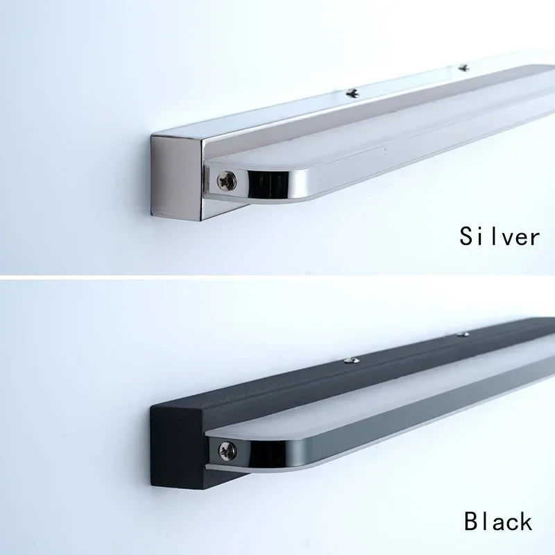 Axyaa Modern Stainless Steel LED Mirror Light for Chic Vanity Lighting
