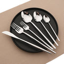 Axyaa 32Pcs Stainless Steel Cutlery Set Silverware Flatware Dinnerware Kit