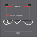 Axyaa Musical Note LED Chandelier: Modern Light Luxury Winding Lamp for Home Decor