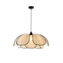 Axyaa Woven Cloth Pendant Lamps for Kitchen Island LED Chandelier Lighting