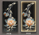 Luxury Lotus Flower Mural Wall Lamp by Axyaa